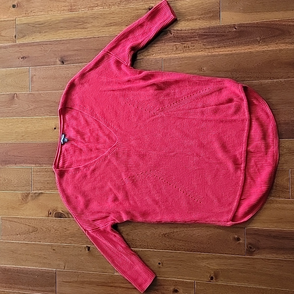 Express Red 3/4 Sleeve Sweater - Size S